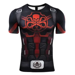 Avengers 4 Endgame HYDRA Short Sleeve Compression Shirt for Men