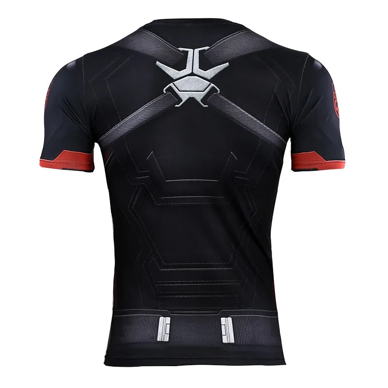 Avengers 4 Endgame HYDRA Short Sleeve Compression Shirt for Men