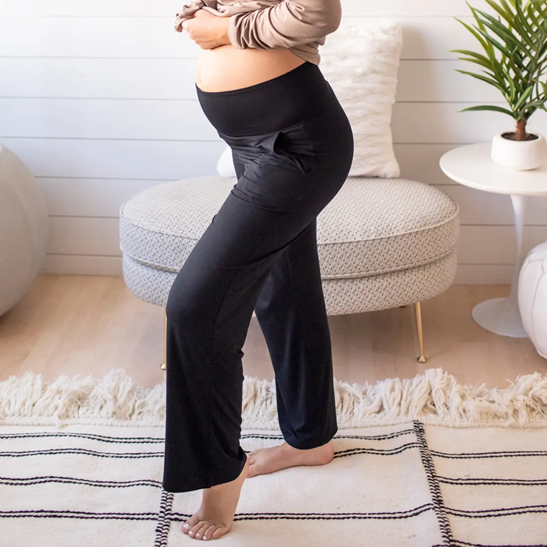 Bamboo Maternity & Postpartum Lounge Pant | Black