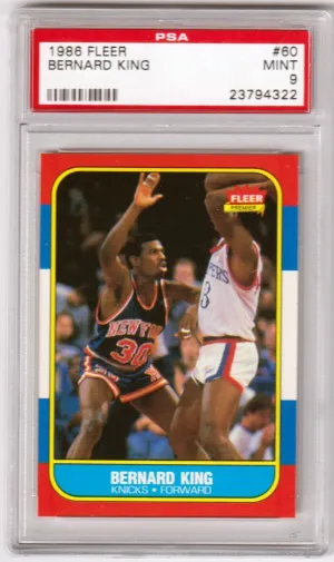 BERNARD KING 1986-87 Fleer #60 PSA 9 MINT - KNICKS