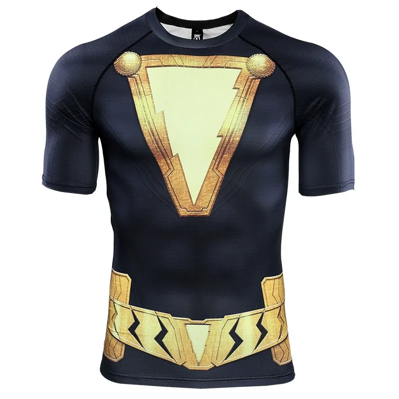 BLACK ADAM Short Sleeve Compression Shirt