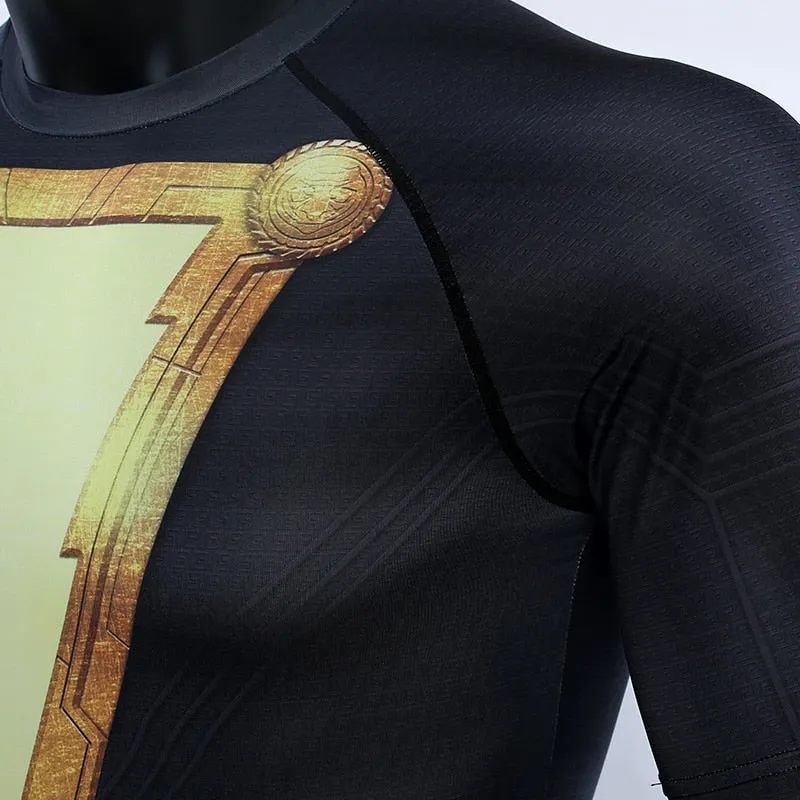 BLACK ADAM Short Sleeve Compression Shirt