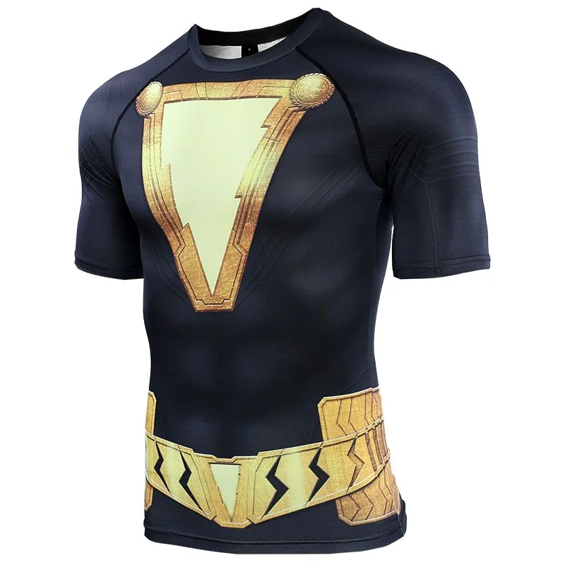 BLACK ADAM Short Sleeve Compression Shirt