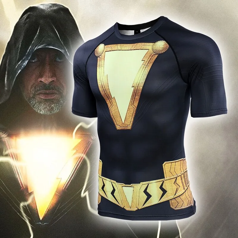 BLACK ADAM Short Sleeve Compression Shirt