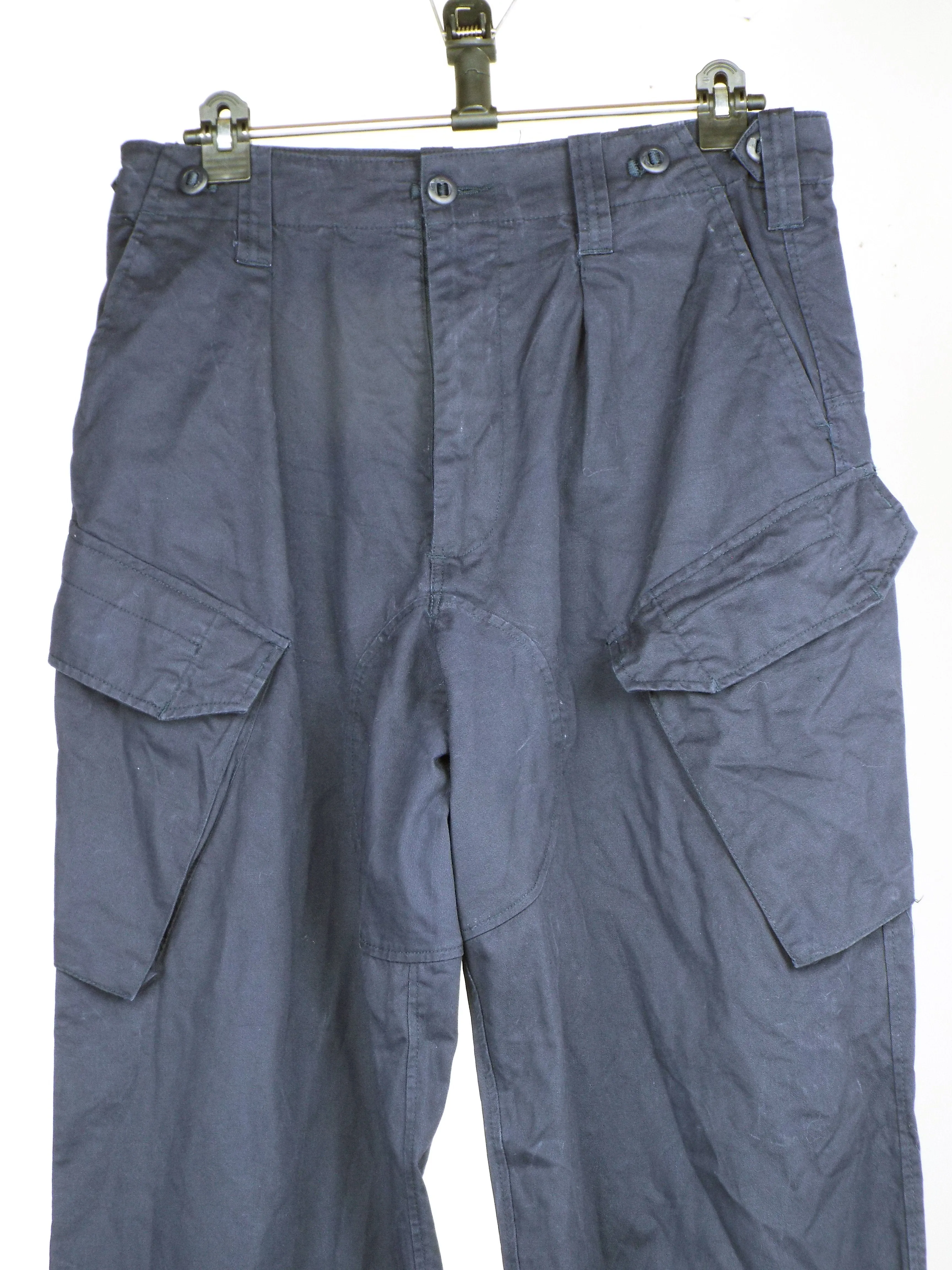 British Royal Navy Dark Blue Combat Trousers - Five pocket - current RN issue DISTRESSED