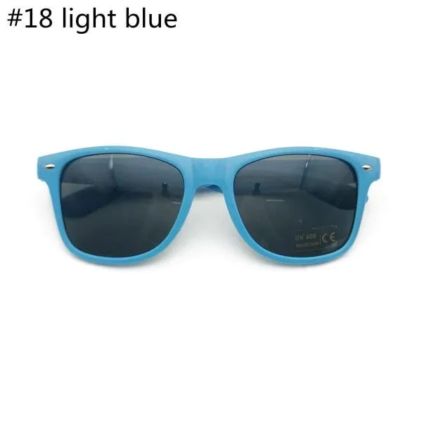 Bulk Customisable 48 Pack of Classic 80's Style Adult Sunglasses, UV400 Rated, with Spring Loaded Hinges, 20 Colours