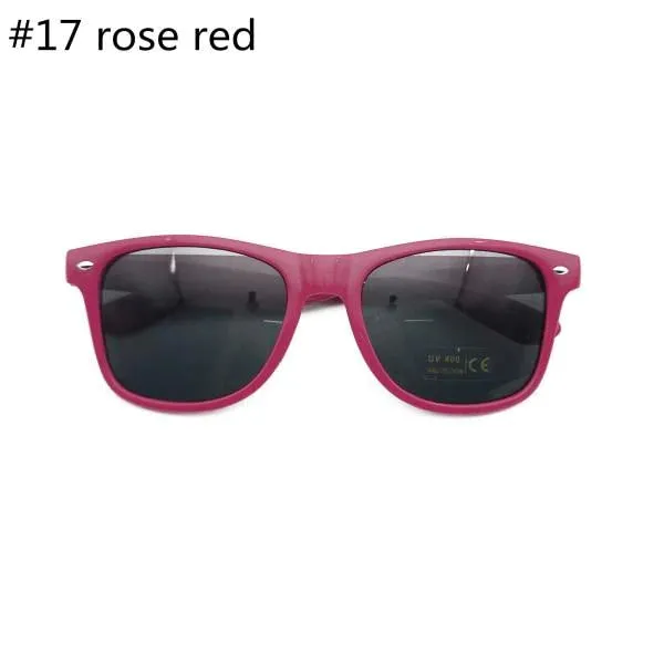 Bulk Customisable 48 Pack of Classic 80's Style Adult Sunglasses, UV400 Rated, with Spring Loaded Hinges, 20 Colours