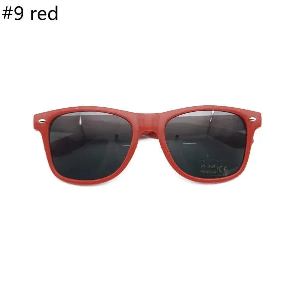 Bulk Customisable 48 Pack of Classic 80's Style Adult Sunglasses, UV400 Rated, with Spring Loaded Hinges, 20 Colours