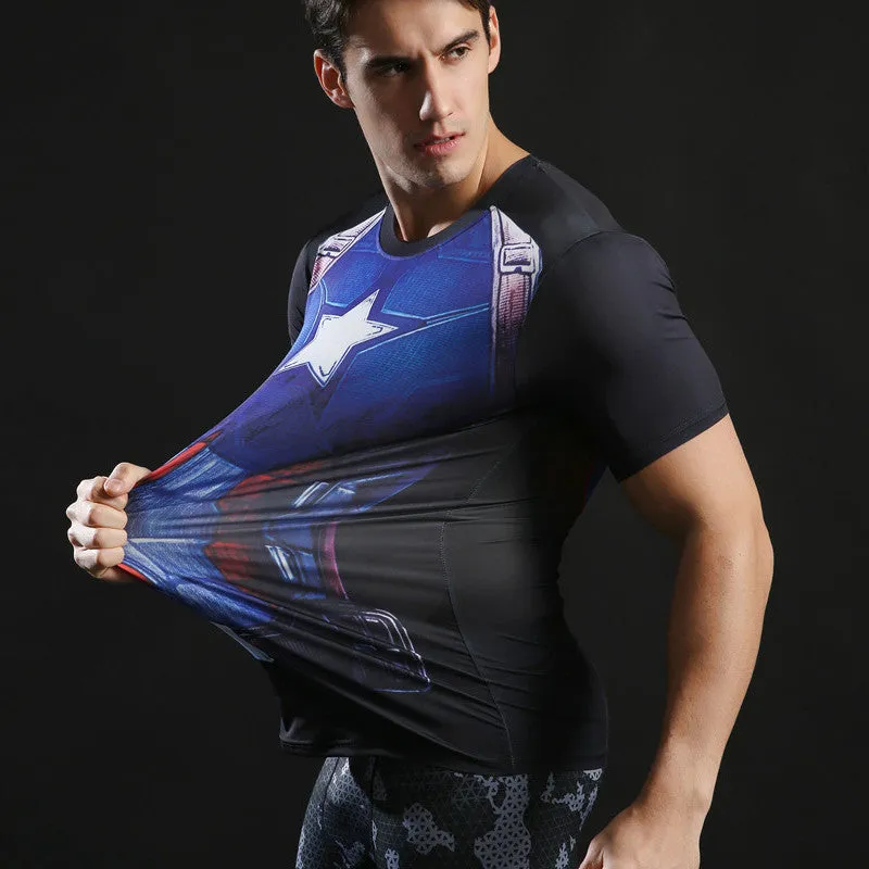 CAPTAIN AMERICA Compression Shirt for Men (Short Sleeve)