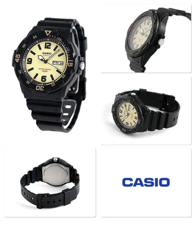 Casio MRW-200H-5BVDF Analog Black Resin Strap Watch for Men