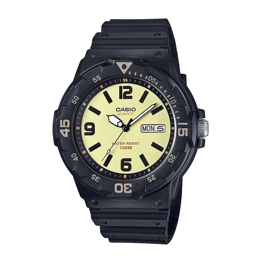 Casio MRW-200H-5BVDF Analog Black Resin Strap Watch for Men