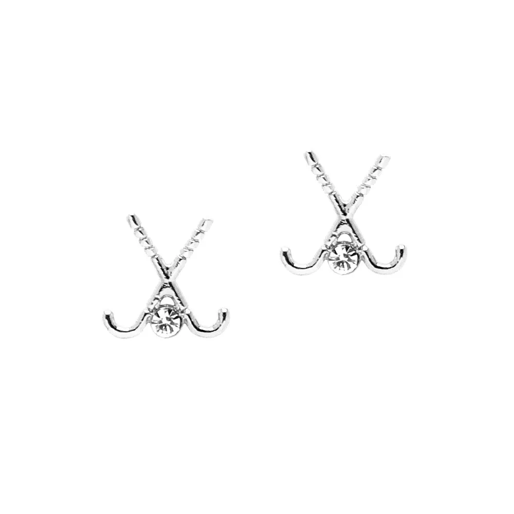 CC Sport Silver Field Hockey Necklace and Earrings Gift Set