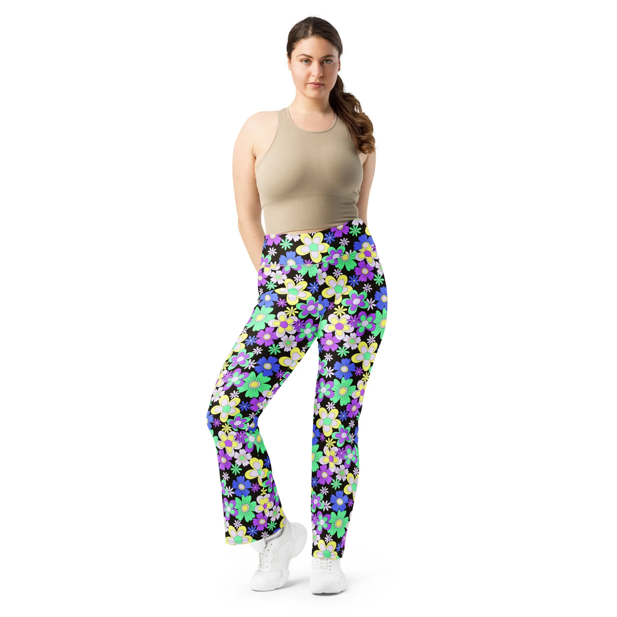 Crazy Daisy Flare leggings