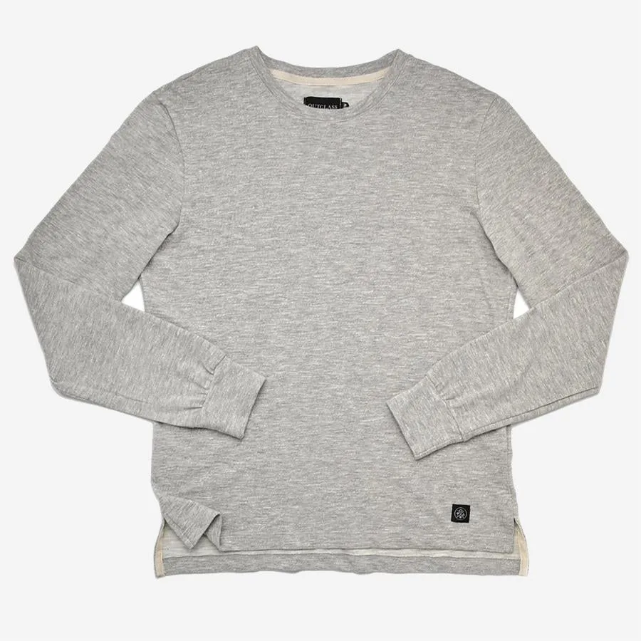 Double Slub Long-Sleeve T-Shirt - Heather Grey