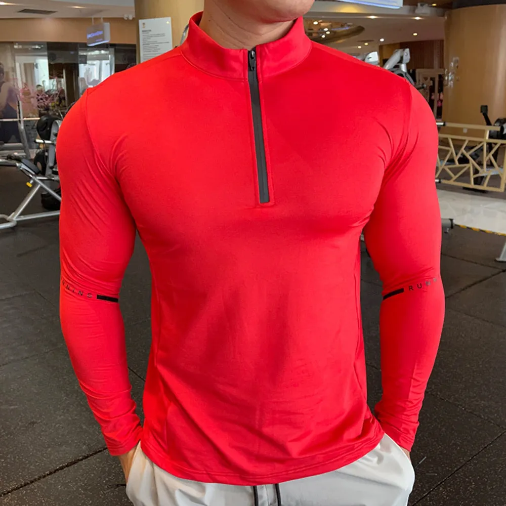 Fitness Trainer Compression Sports T-shirt for Gym Running Exercise Bodybuilding Elastic Long Sleeves Sweatshirt Plus Size Tops