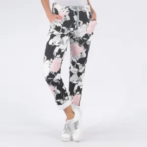 Floral Jogger Black