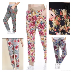 French Terry Floral Joggers*