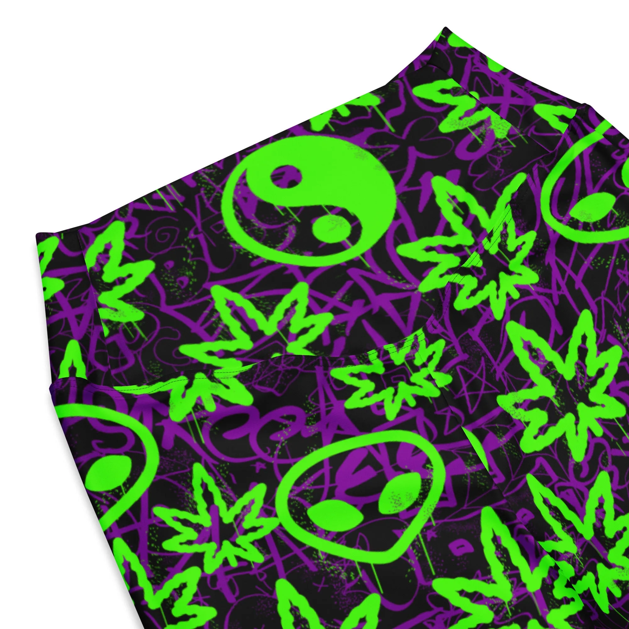 Ganja Graffiti Flare Leggings