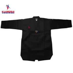 High quality black uniform, training suits embroidery, uniforms size 160-190cm