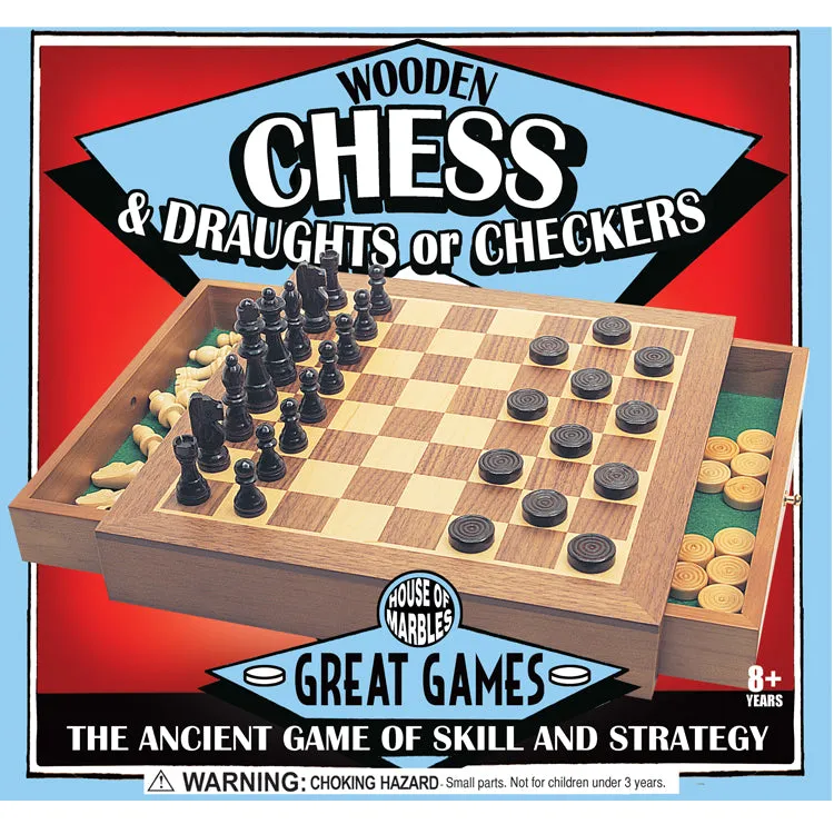 House of Marbles Chess/Draughts Set