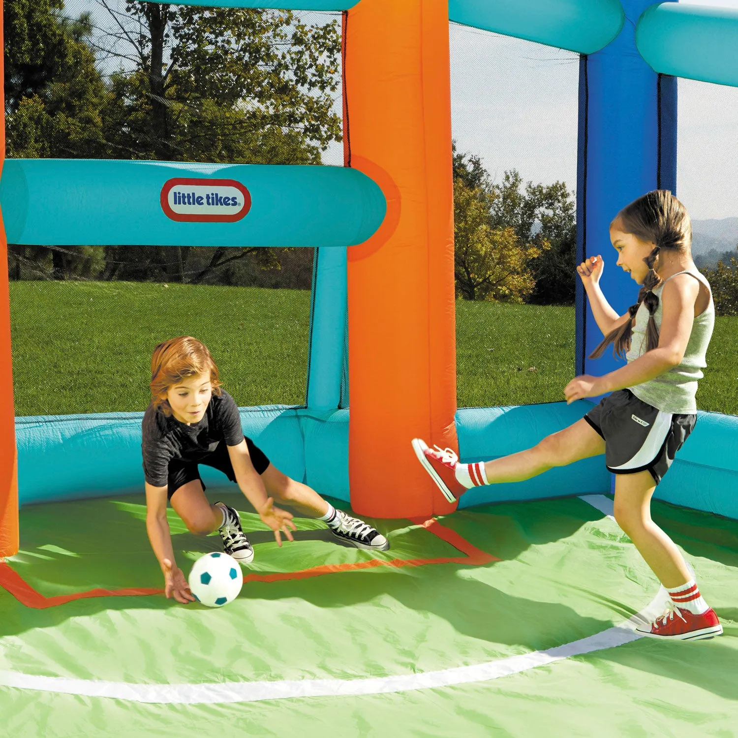 Huge Backyard Soccer & Basketball Court