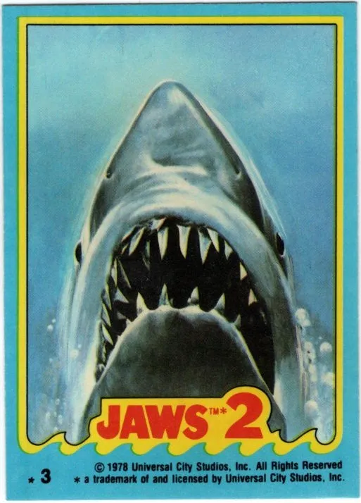 Jaws 2 Sticker Set, 1978 Topps