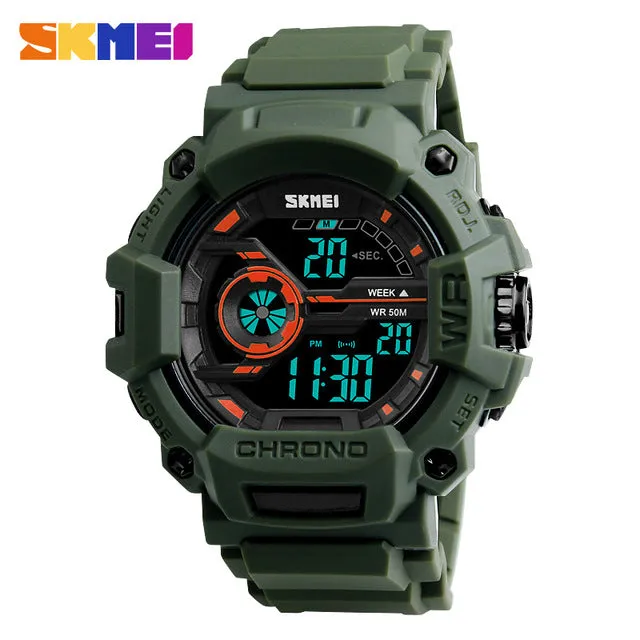 Luxury Brand SKMEI Waterproof Digital Watch Men Military Sports Watches Fashion Casual Men's Student Swim Dress LED Wristwatches