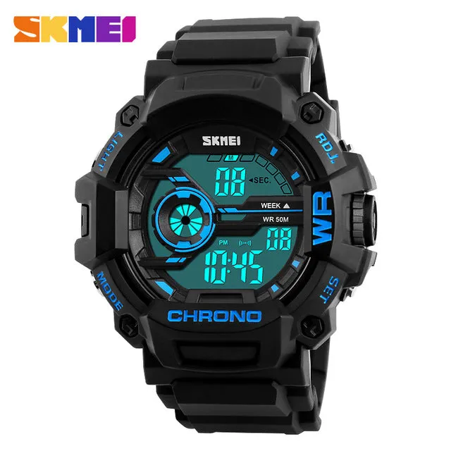 Luxury Brand SKMEI Waterproof Digital Watch Men Military Sports Watches Fashion Casual Men's Student Swim Dress LED Wristwatches