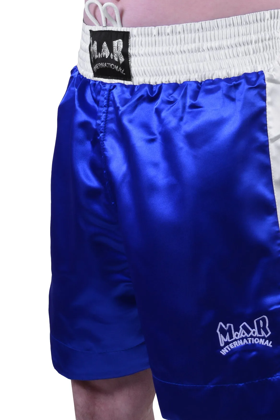 MAR-102B | Blue & White Boxing Shorts & Vest