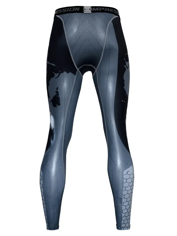 Men's Compression Tight Quick Dry Workout Leggings - SF0957