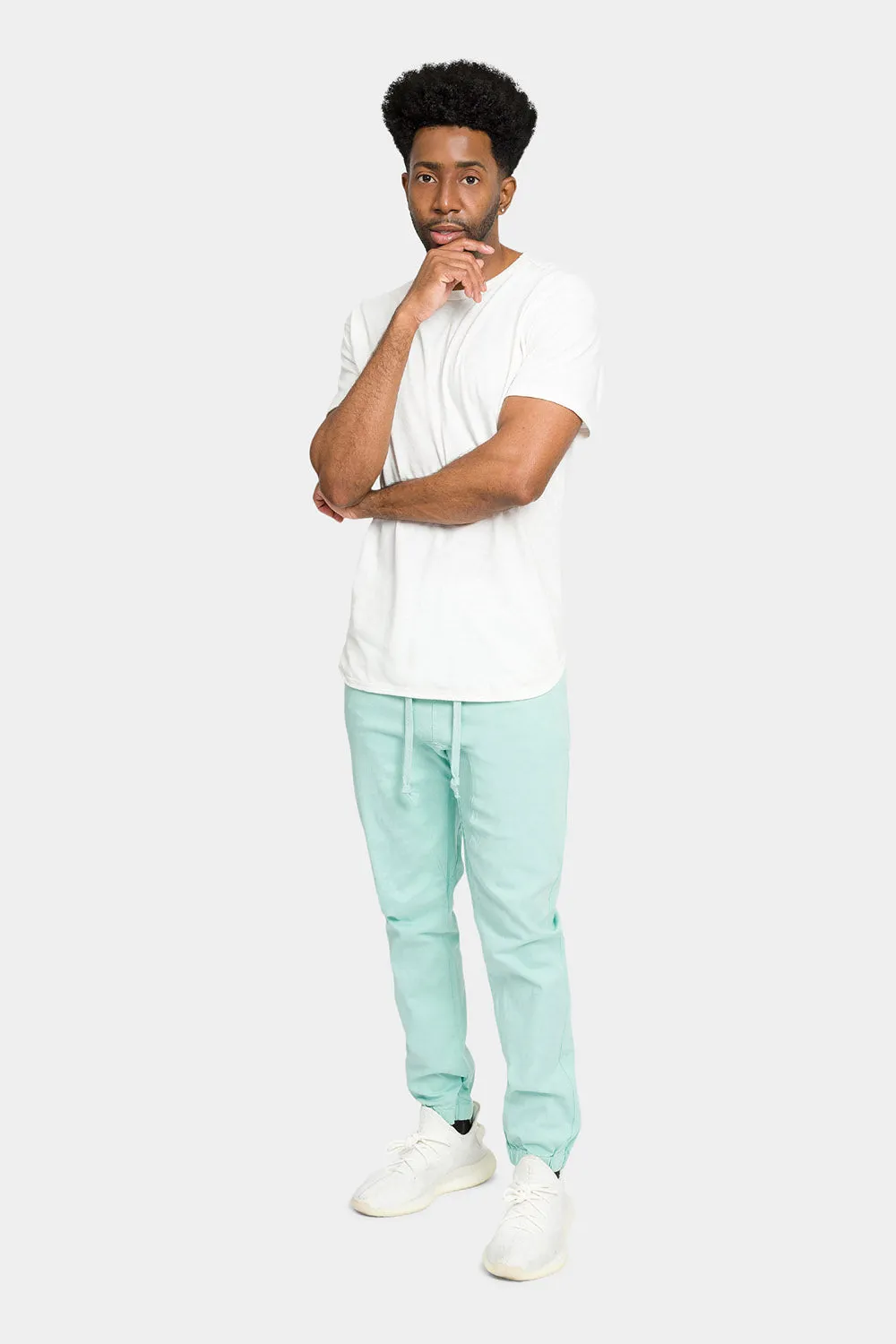 Men's Jogger Twill Pants (Mint)