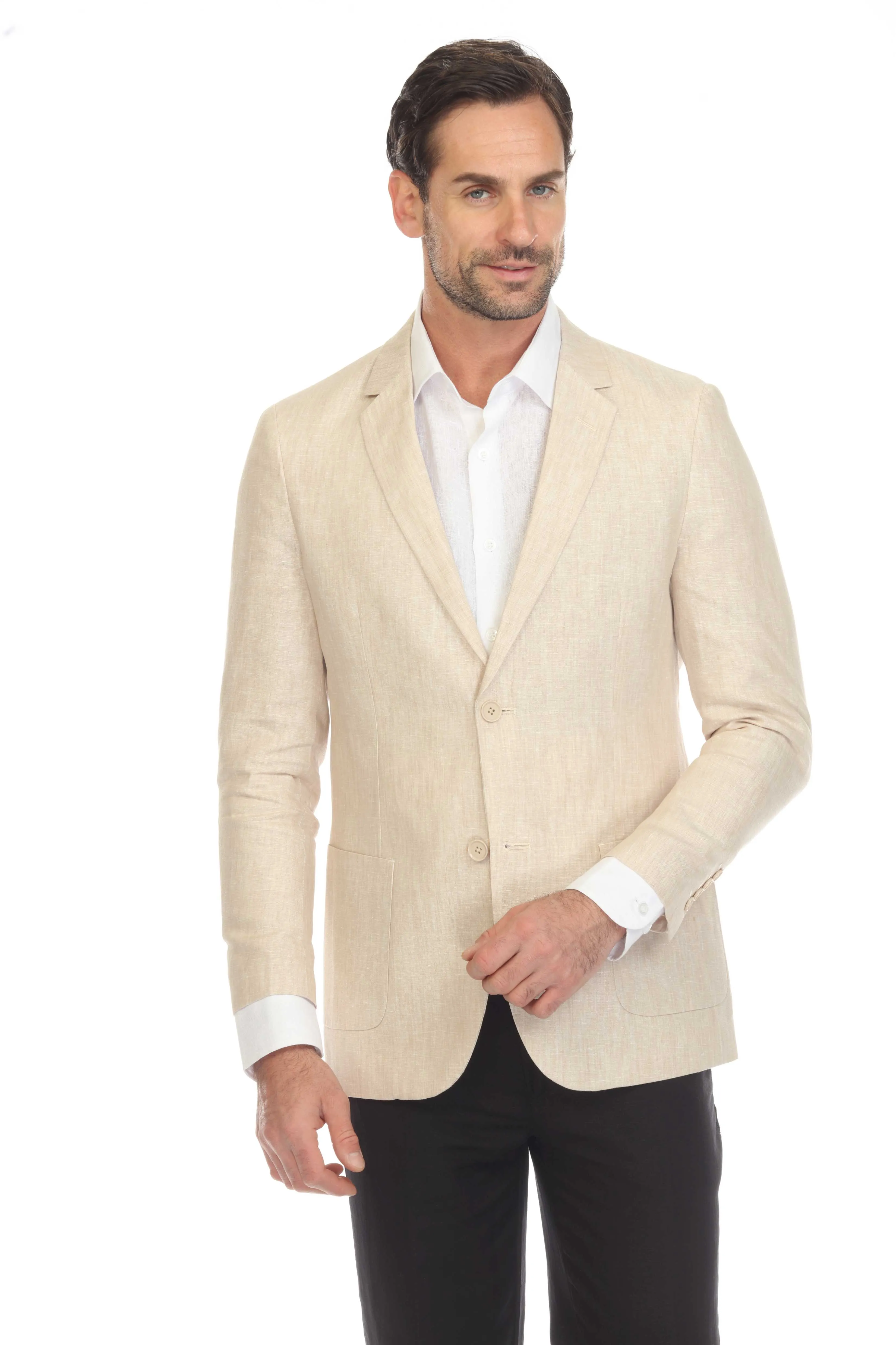 Mojito Reserve Men's Casual Modern Fit Linen Sports Jacket