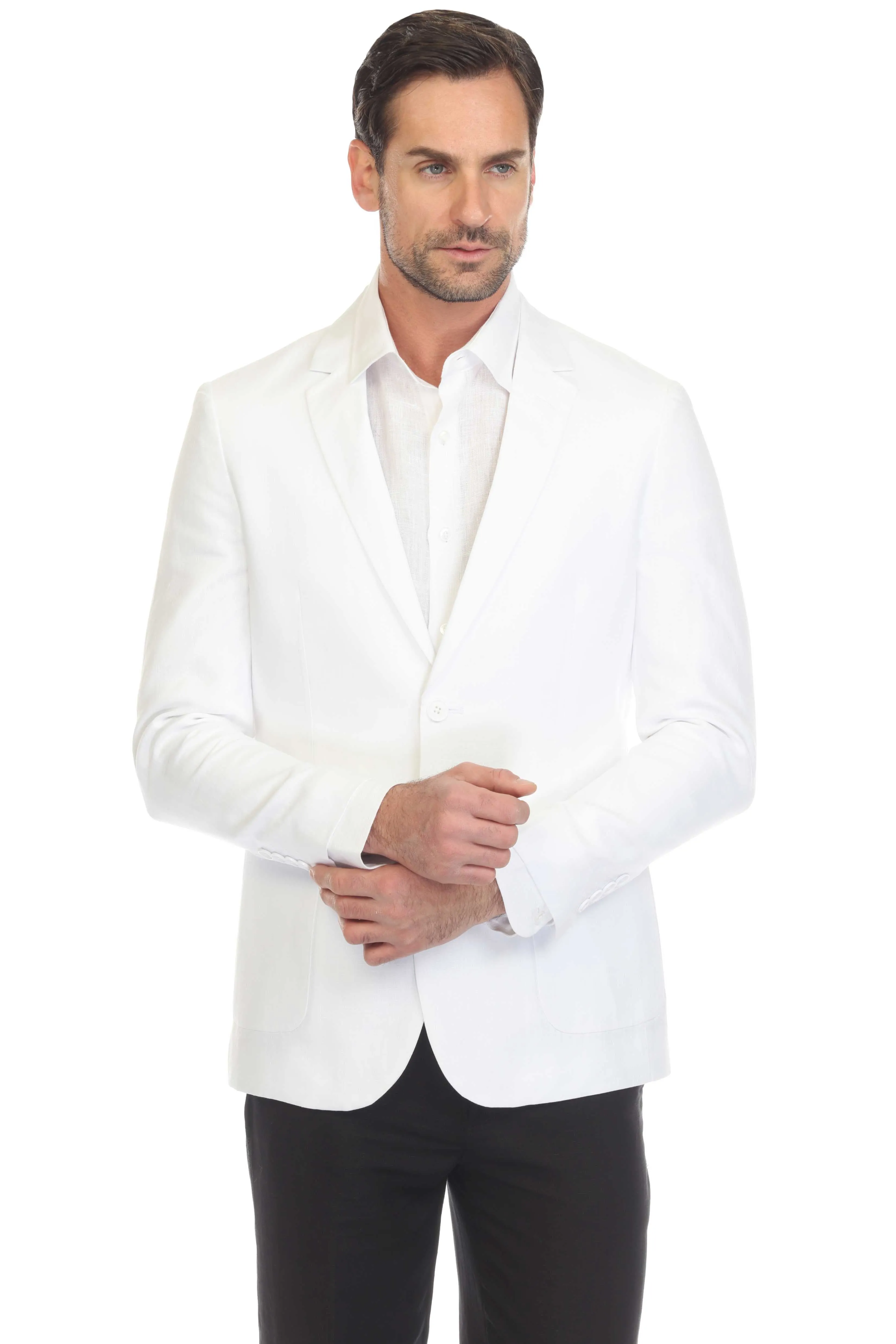 Mojito Reserve Men's Casual Modern Fit Linen Sports Jacket