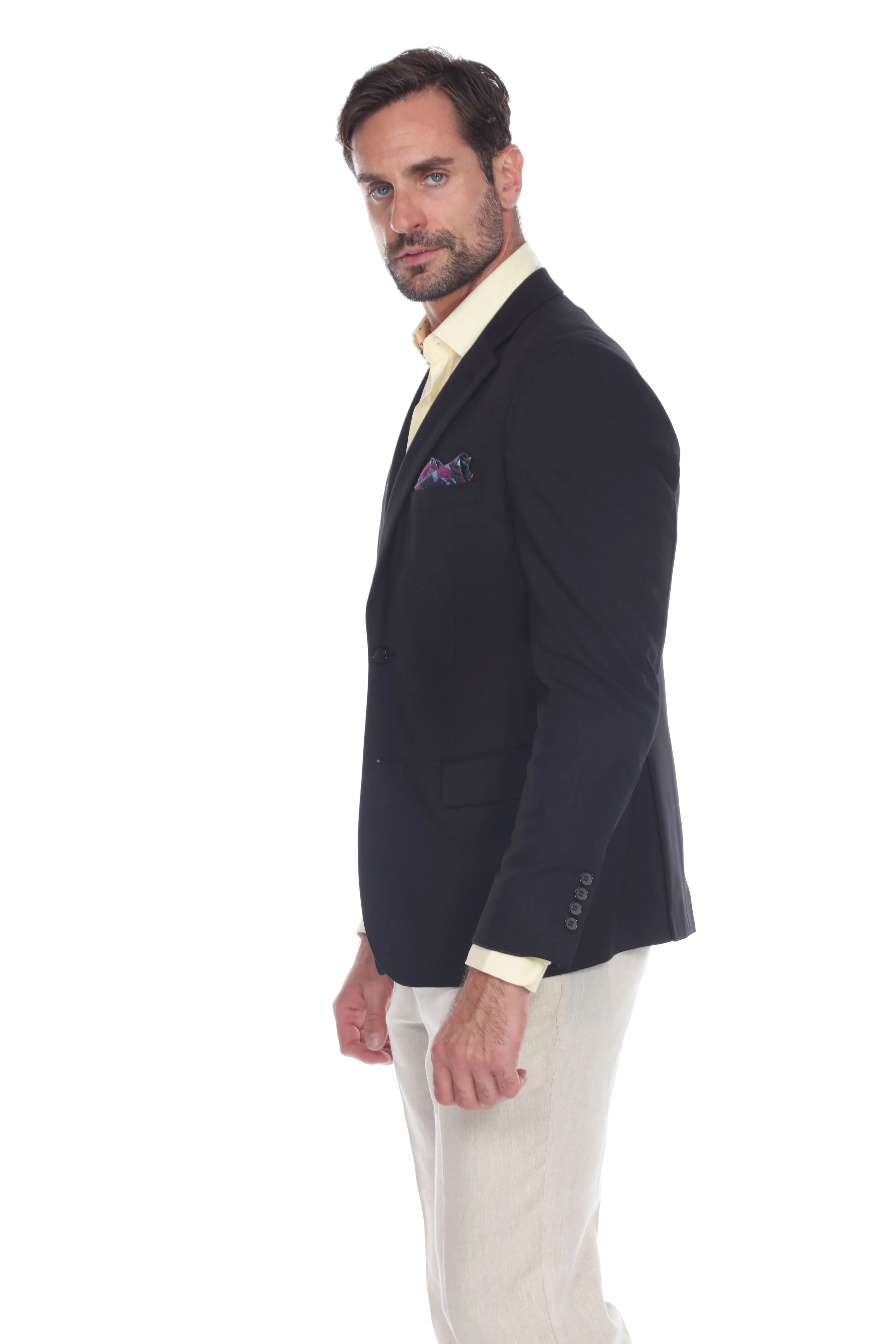 Mojito Reserve Men's Cotton Blend 4-Way Stretch Modern Fit Casual Sports Jacket