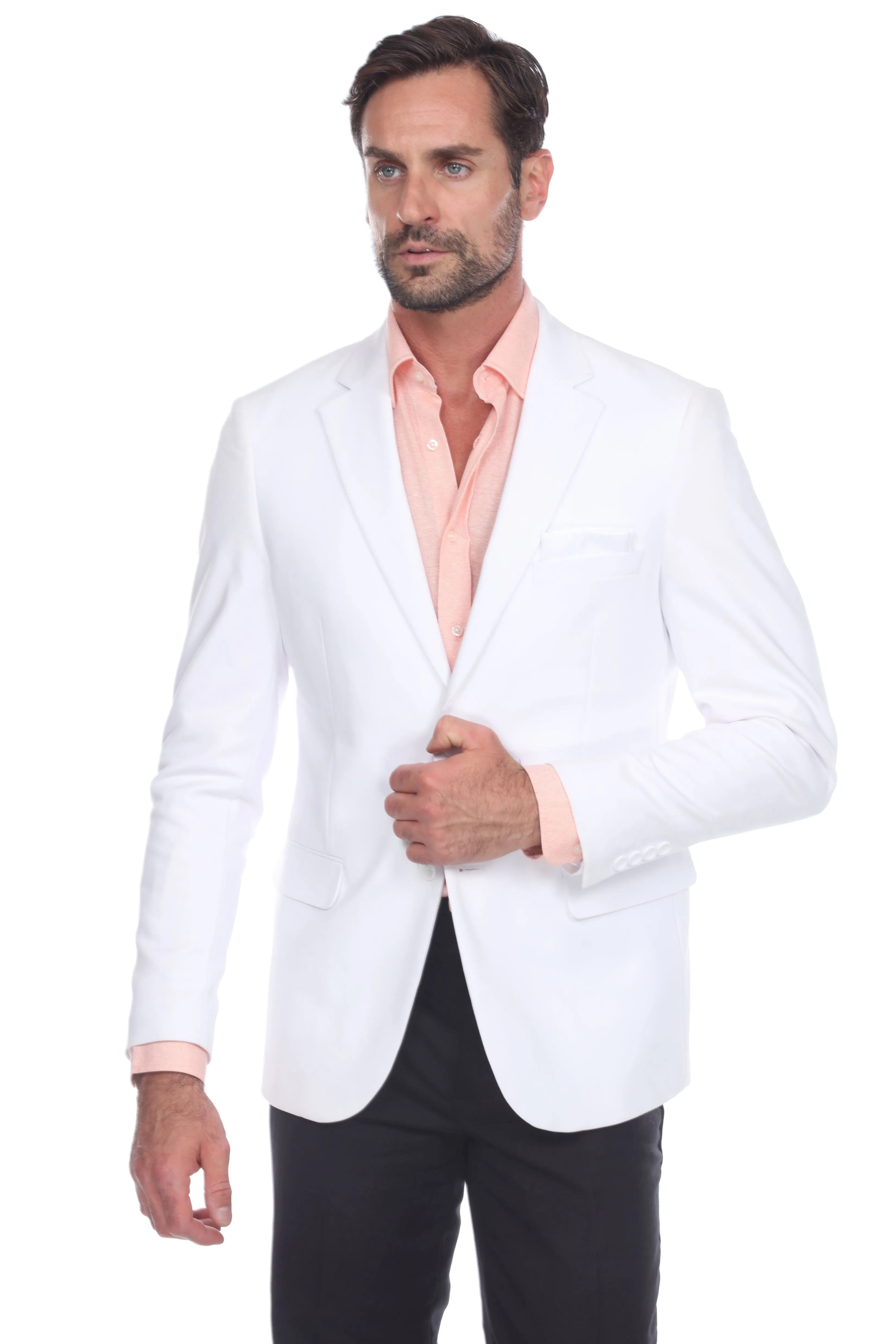 Mojito Reserve Men's Cotton Blend 4-Way Stretch Modern Fit Casual Sports Jacket