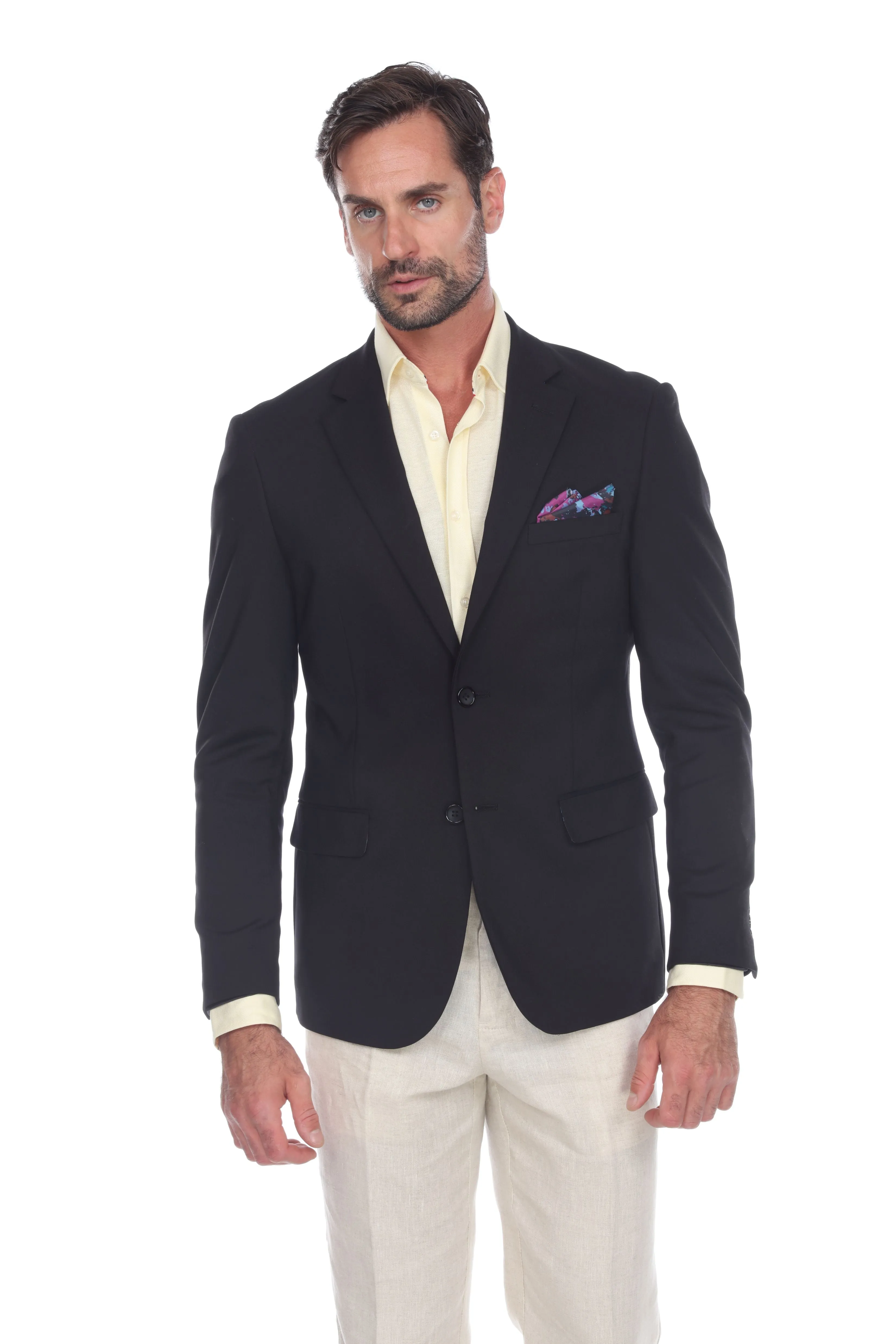 Mojito Reserve Men's Cotton Blend 4-Way Stretch Modern Fit Casual Sports Jacket