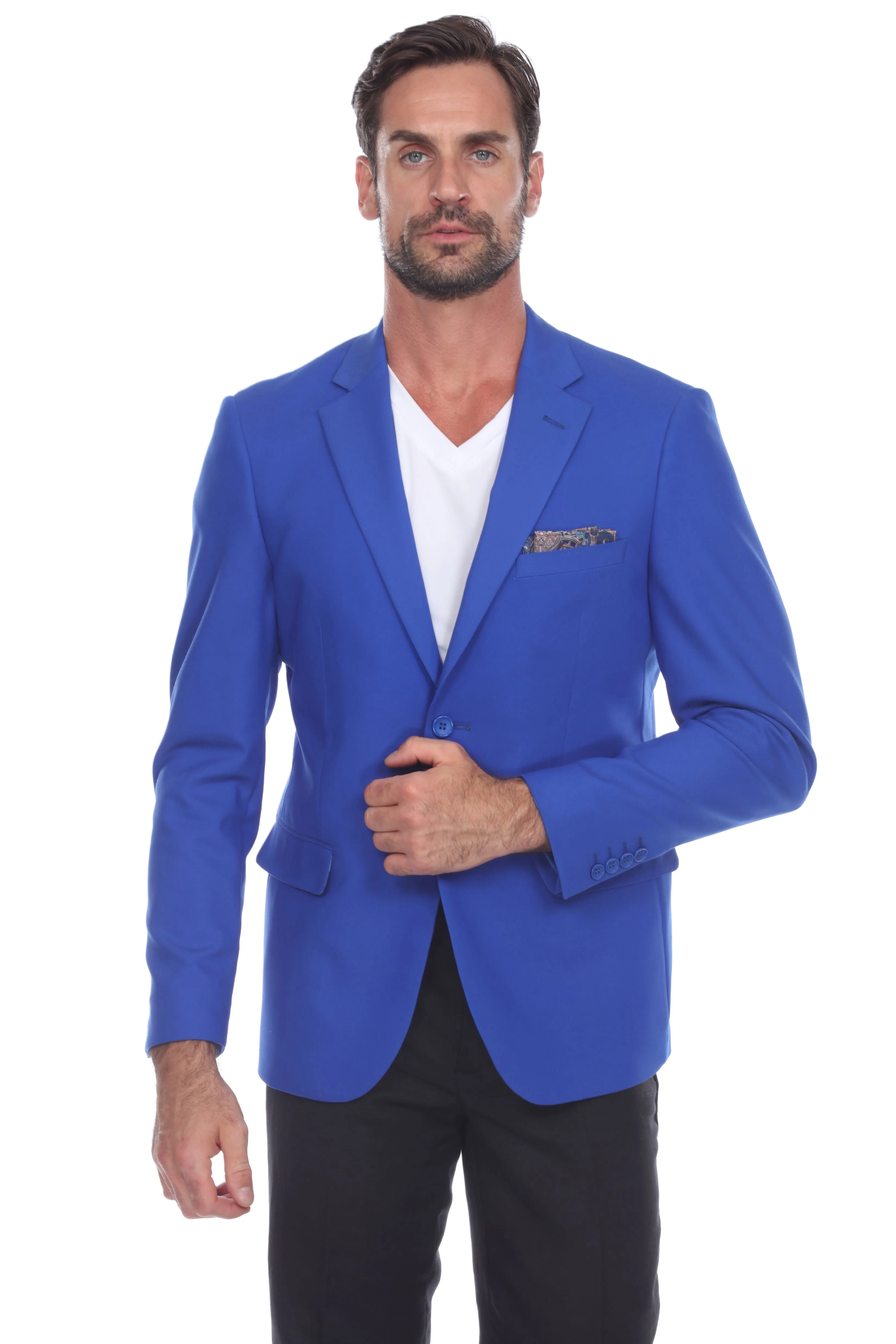 Mojito Reserve Men's Cotton Blend 4-Way Stretch Modern Fit Casual Sports Jacket