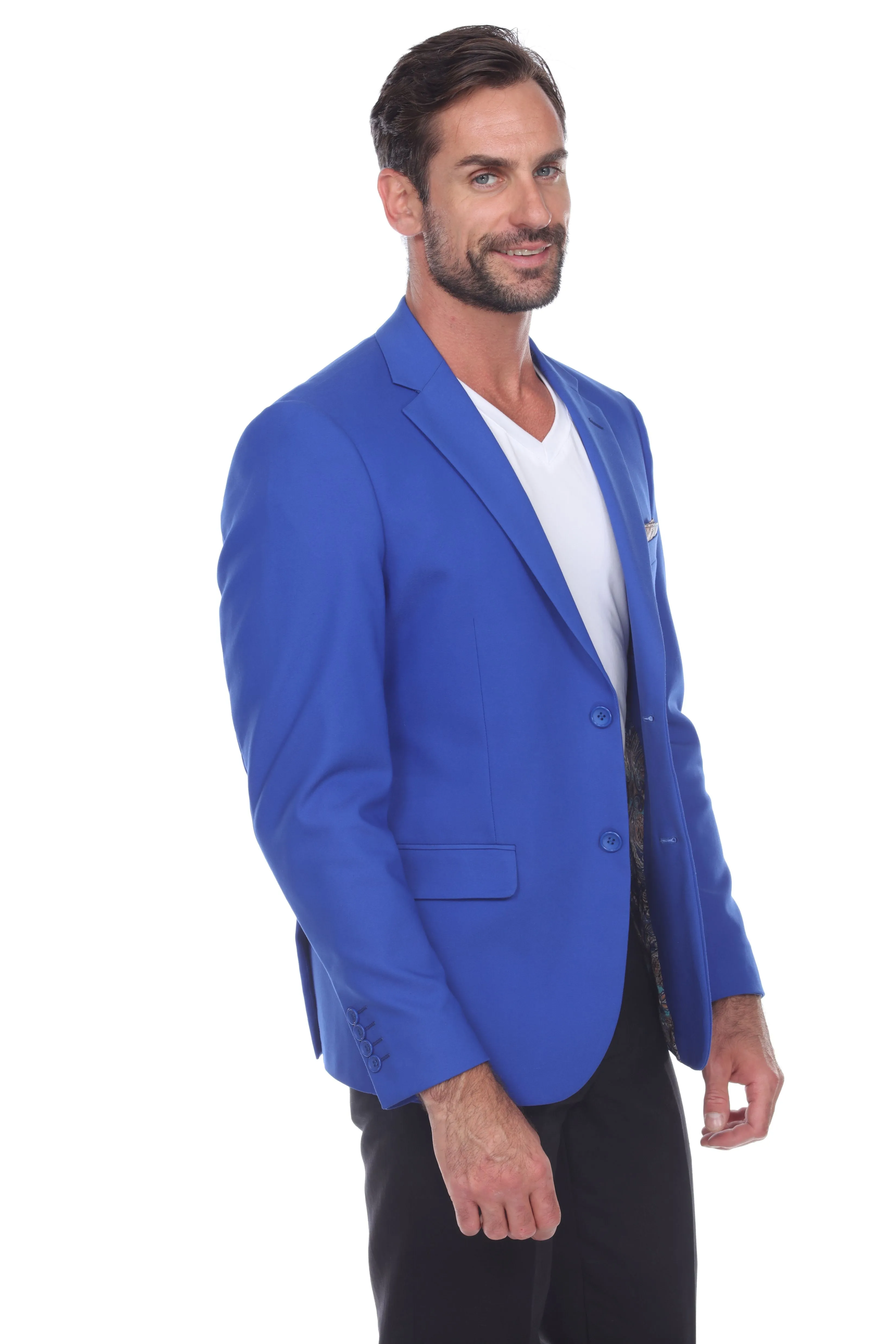 Mojito Reserve Men's Cotton Blend 4-Way Stretch Modern Fit Casual Sports Jacket