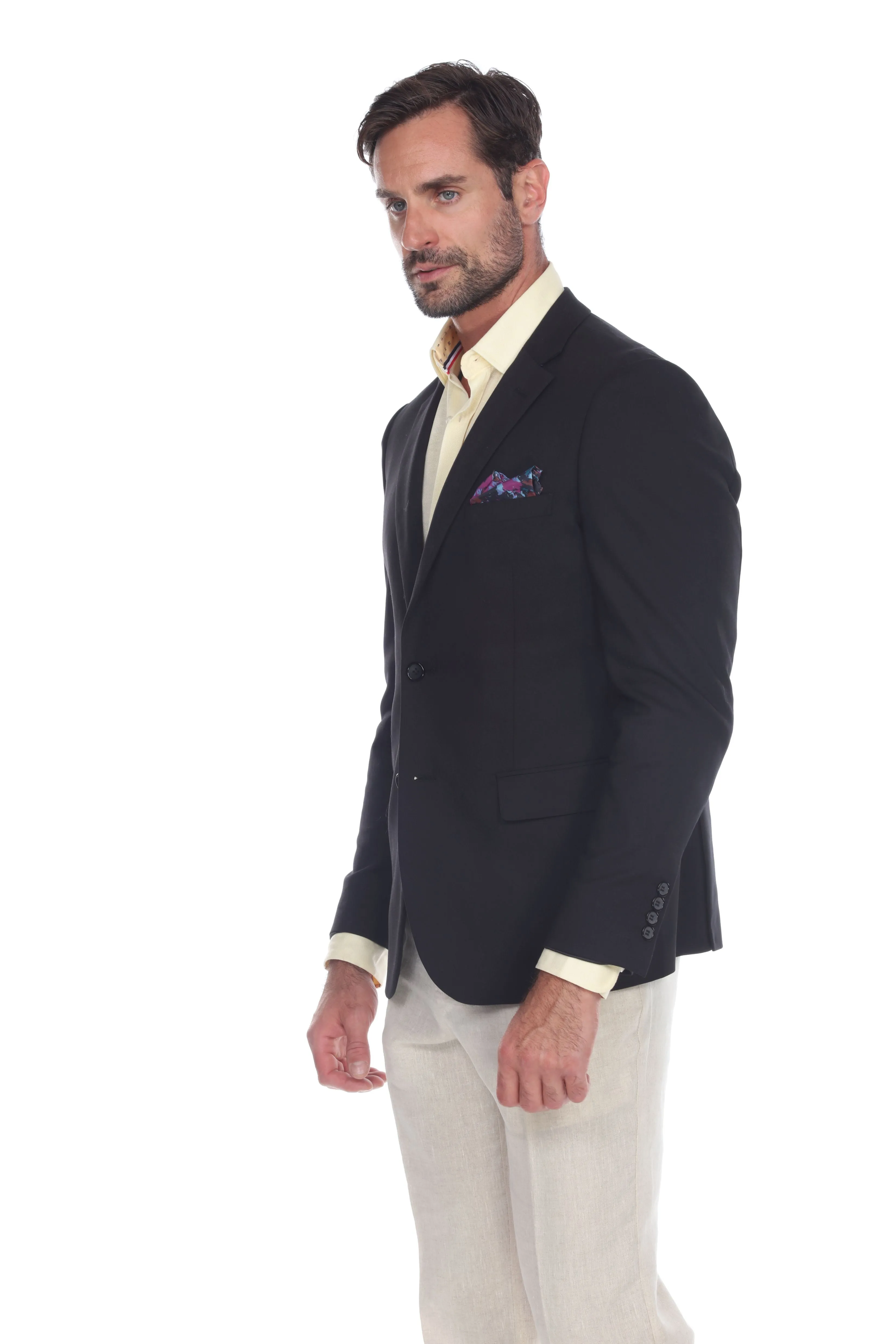 Mojito Reserve Men's Cotton Blend 4-Way Stretch Modern Fit Casual Sports Jacket