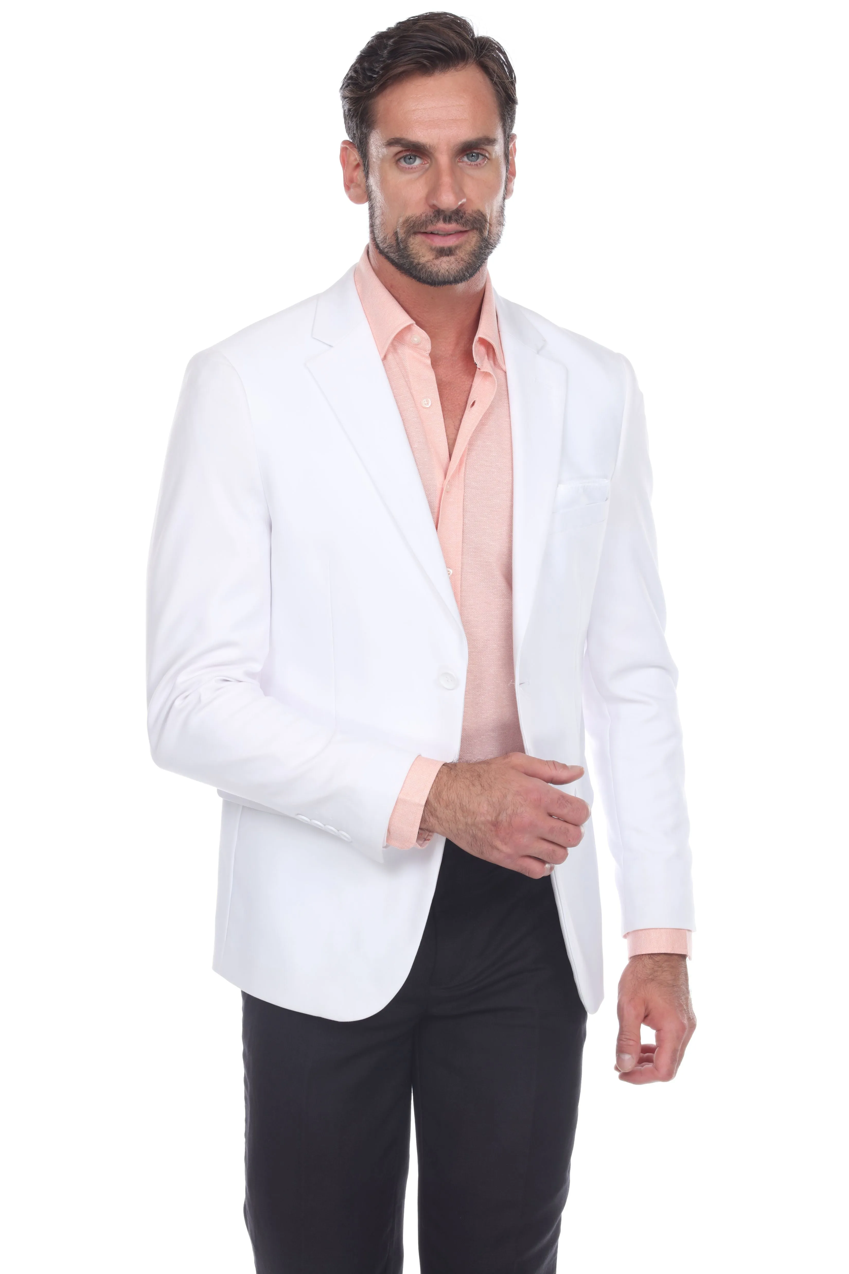 Mojito Reserve Men's Cotton Blend 4-Way Stretch Modern Fit Casual Sports Jacket