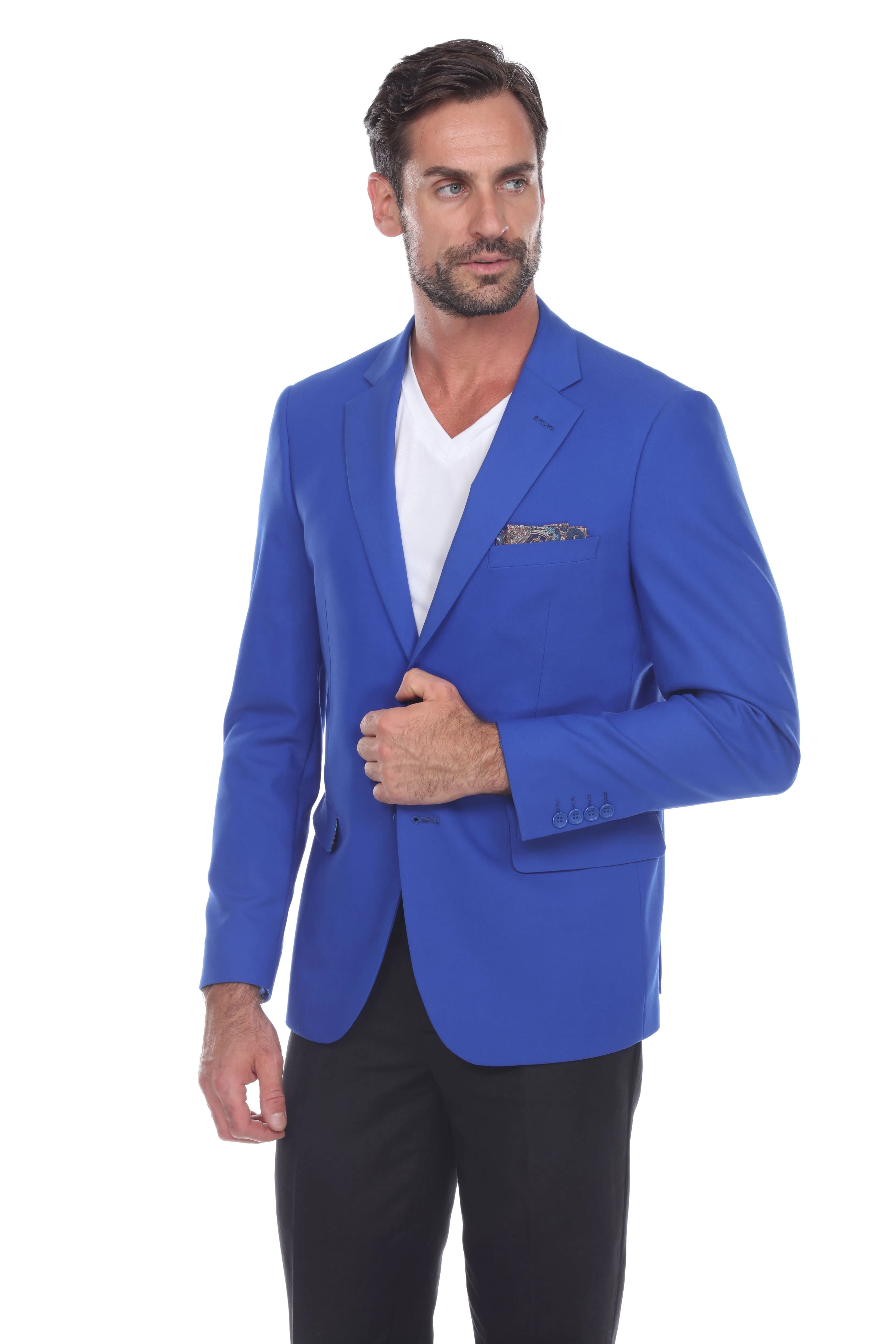 Mojito Reserve Men's Cotton Blend 4-Way Stretch Modern Fit Casual Sports Jacket