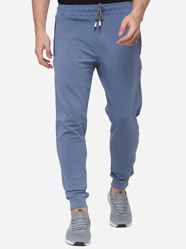 Moonnight Blue Regular Fit Solid Track Pants | JadeBlue