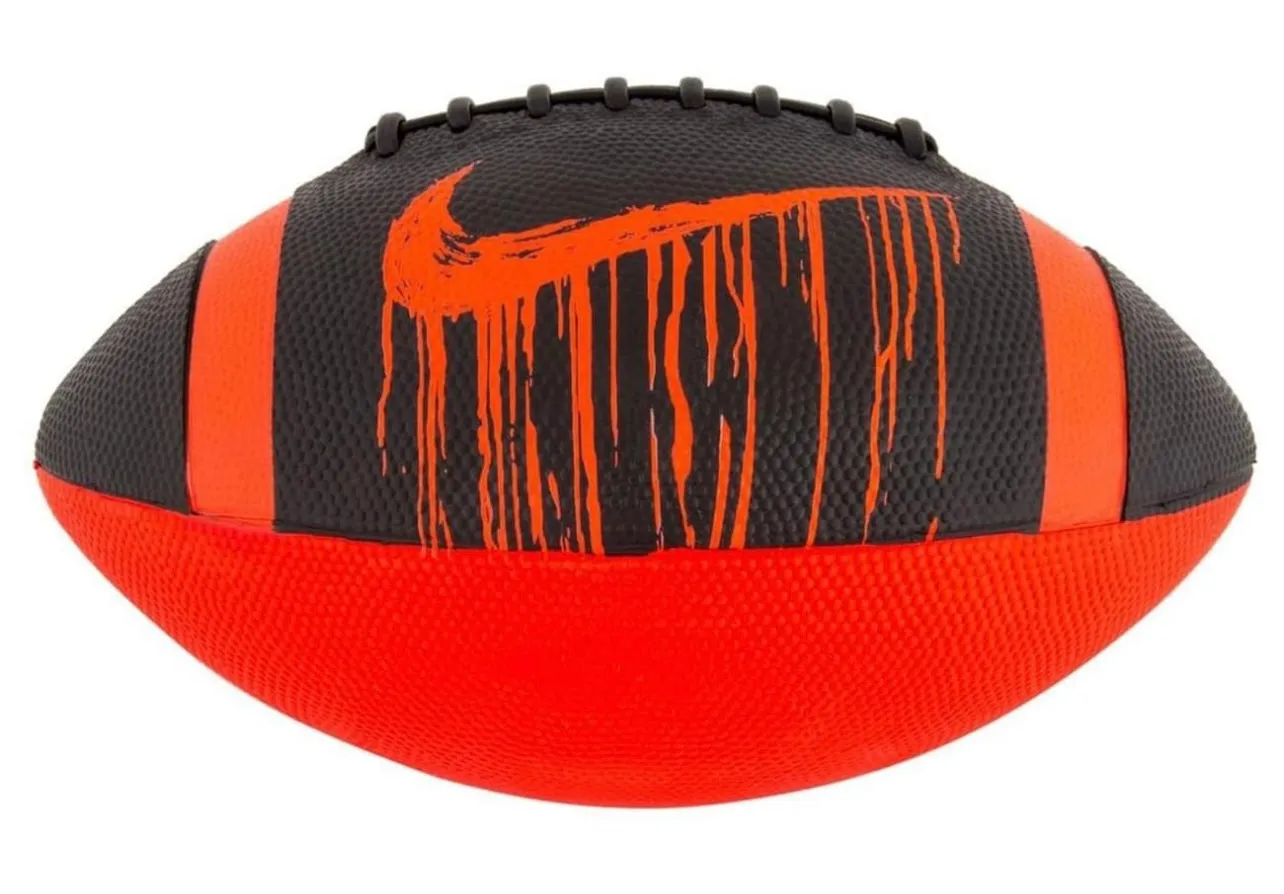 Nike Spin Size 9 Official 4.0 Football - Black/Total Crimson