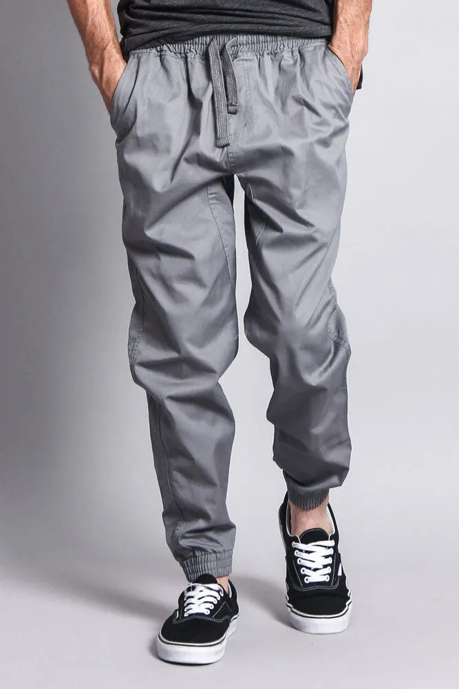 Non-Stretch Twill Jogger Pants