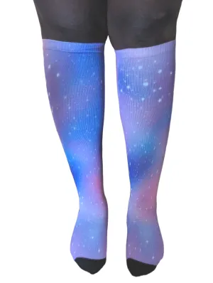 Pastel Galaxy Compression Socks