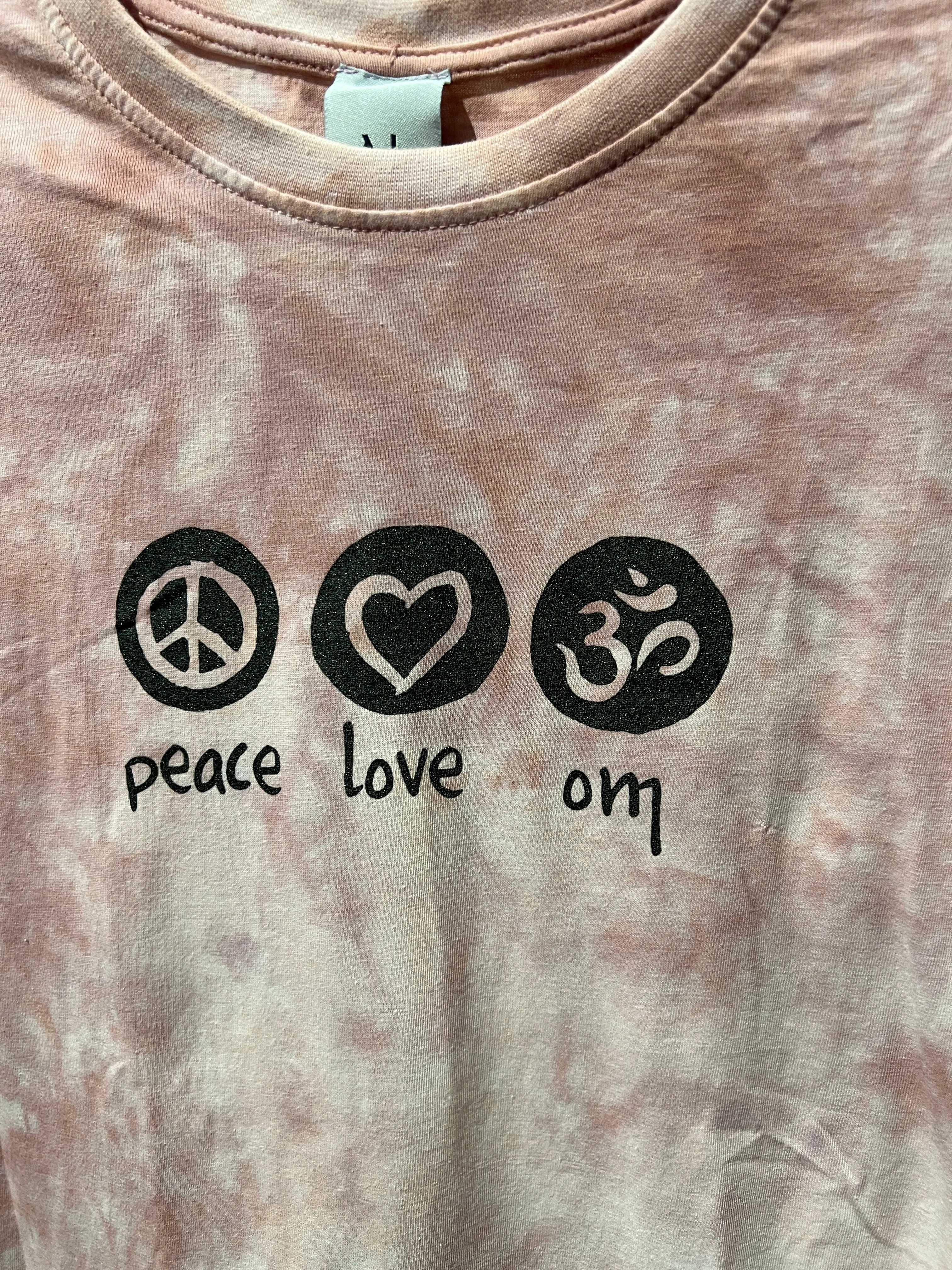 Peace Love Om Tie Dye Long Sleeve Unisex Tee