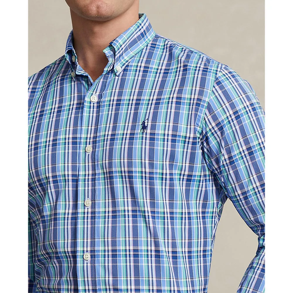 Polo Ralph Lauren Button Down Sports Shirt - Blue/Pink Multi