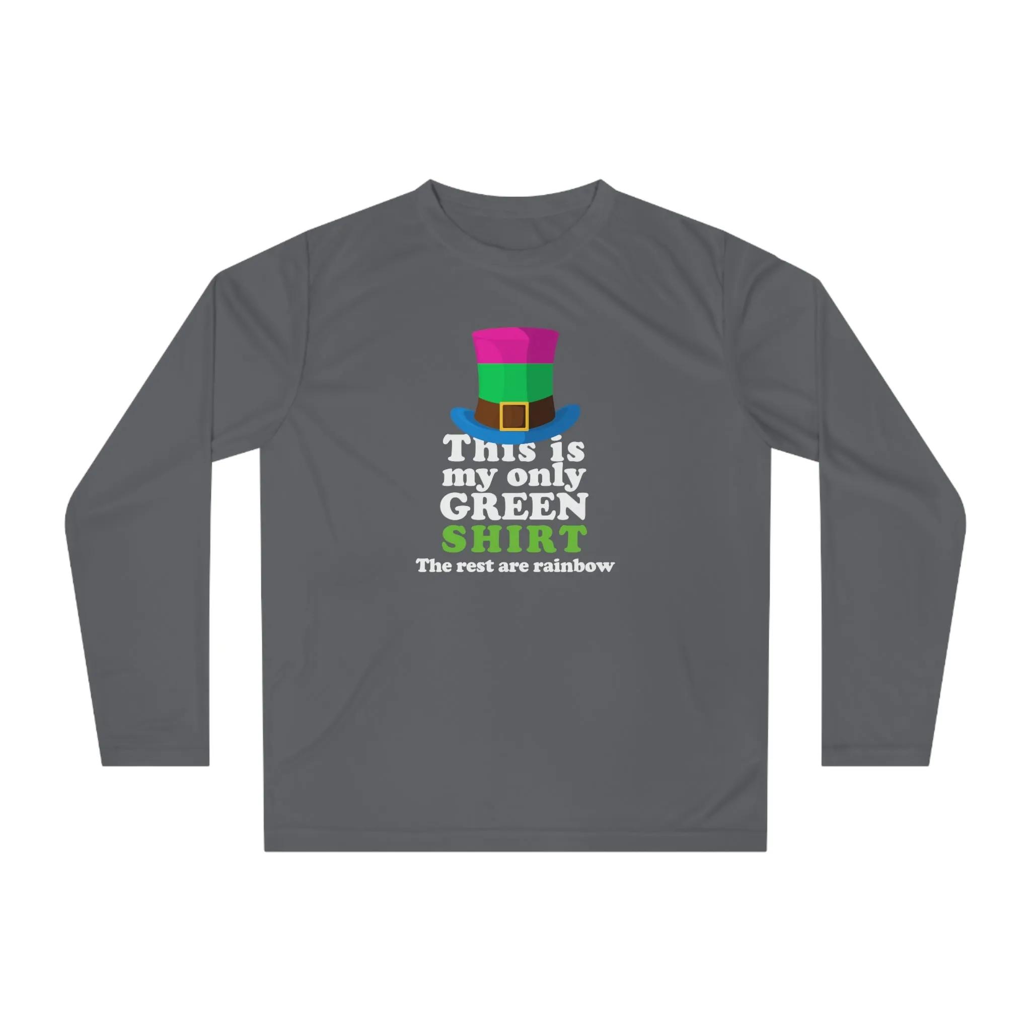 Polysexual Flag Unisex Performance Long Sleeve Shirt - My Only Green Shirt