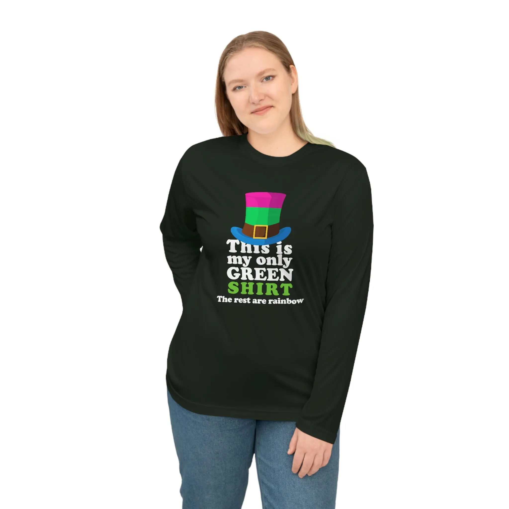 Polysexual Flag Unisex Performance Long Sleeve Shirt - My Only Green Shirt