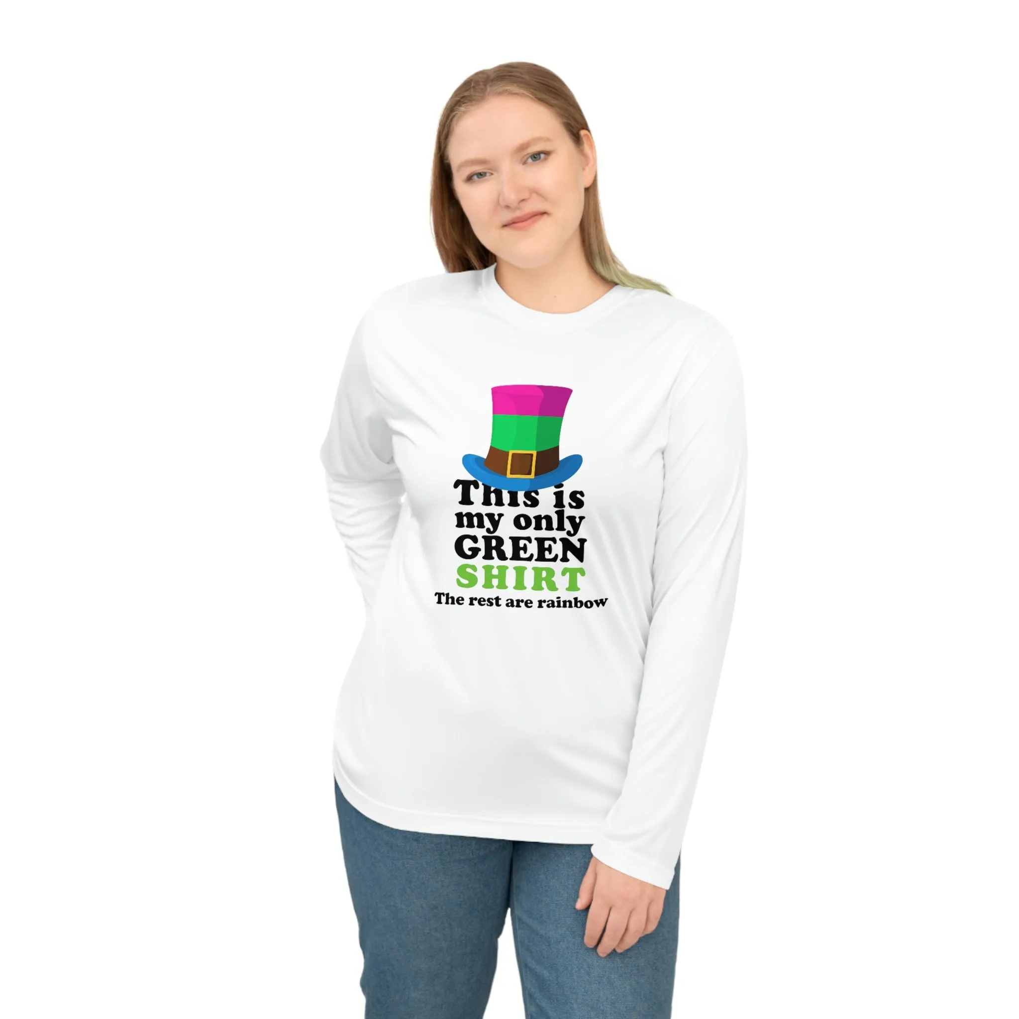 Polysexual Flag Unisex Performance Long Sleeve Shirt - My Only Green Shirt